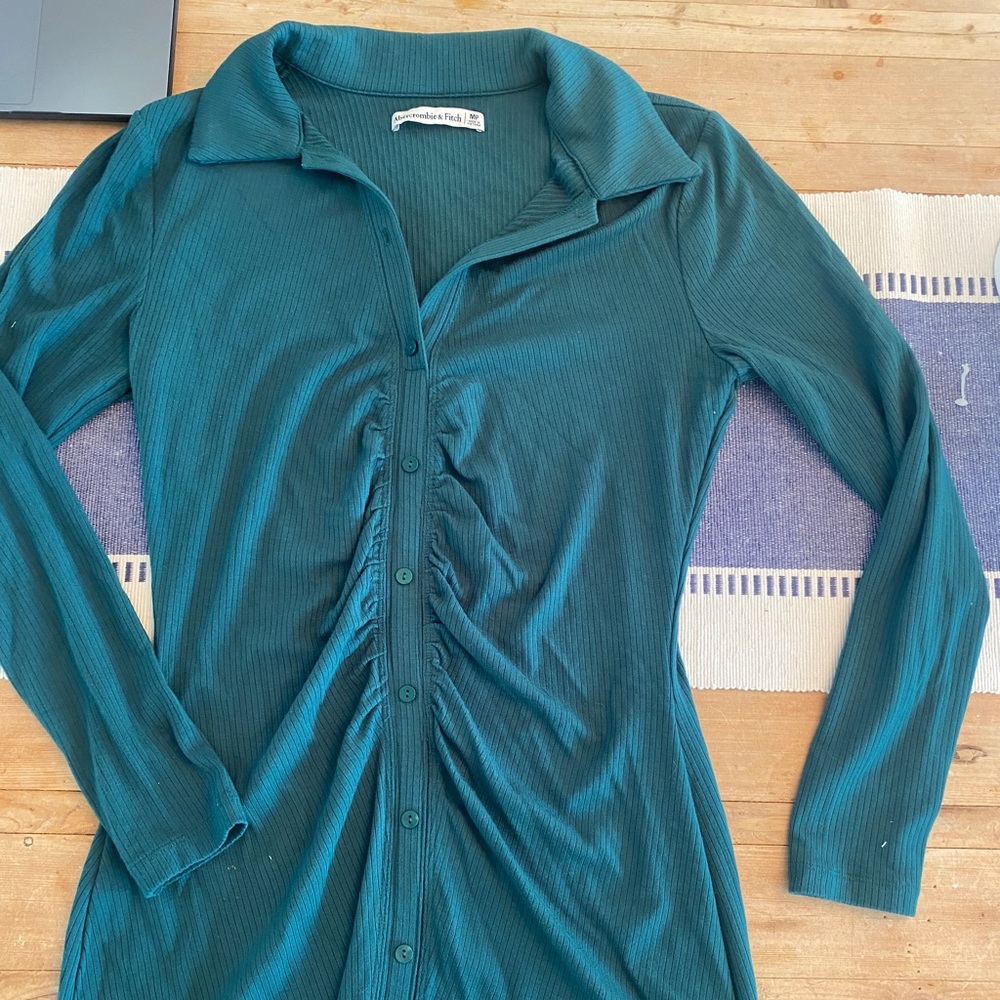 Emerald/Teal Abercrombie Collared Dress